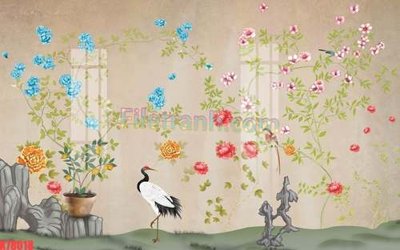 File tranh File tranh gốc dán tường đẹp K78018 (gốc) in trên kính