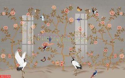 File in trần File tranh gốc dán tường đẹp K78022 (file gốc) phong thủy