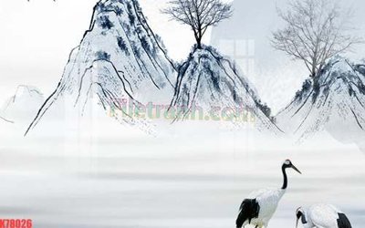 File ảnh File tranh gốc dán tường đẹp K78026 (gốc) cho trang trí nhà hàng