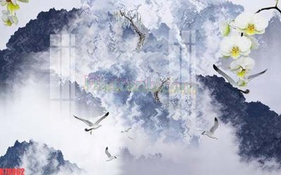 File in trần File tranh gốc dán tường đẹp K78062 (bản gốc) phong cảnh