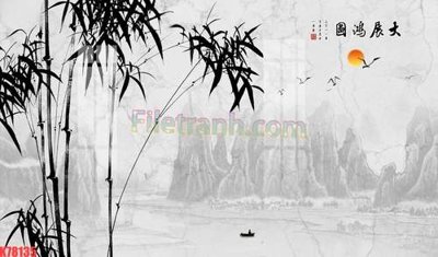 Tải file File tranh gốc dán tường đẹp K78135 (gốc) in tranh tráng gương