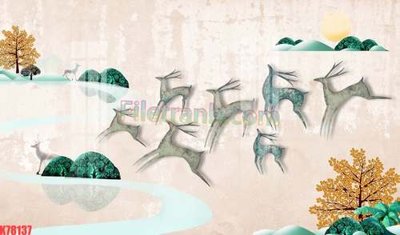 File gốc File tranh gốc dán tường đẹp K78137 (in 3D) cho trang trí