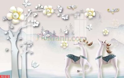 File PSD File tranh gốc dán tường đẹp K78161 (gốc) tách lớp chi tiết