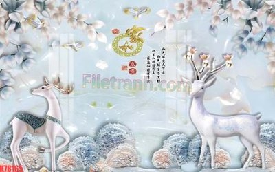 File in lụa File tranh gốc dán tường đẹp K78165 (tân cổ điển) File tranh gốc dán tường đẹp K78165