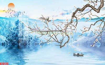 File gốc in ấn File tranh gốc dán tường đẹp K78170 chất lượng vượt trội