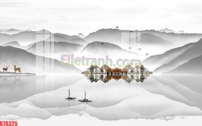 Tải file gốc in lụa File tranh gốc dán tường đẹp K78325 siêu nét