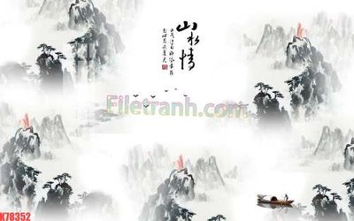 File tranh File tranh gốc dán tường đẹp K78352 (bản gốc) in lụa dán tường