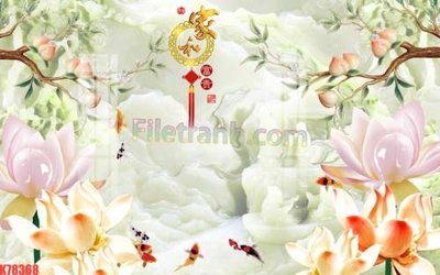 File gốc File tranh gốc dán tường đẹp K78368 (in lụa) tranh mã đáo