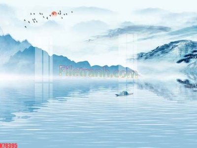 File in trần File tranh gốc dán tường đẹp K78395 (file gốc) xuyên sáng