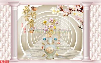 Hình ảnh file gốc in lụa File tranh gốc dán tường đẹp K78455