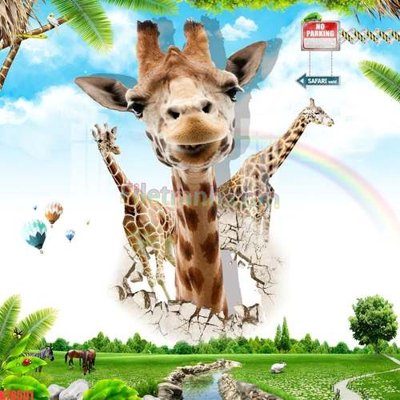 File gốc File tranh gốc dán tường đẹp K78501 (in tráng gương) ốp tường