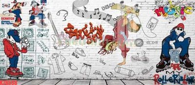 File gốc File tranh gốc dán tường đẹp K78538 (in lụa) tranh mã đáo