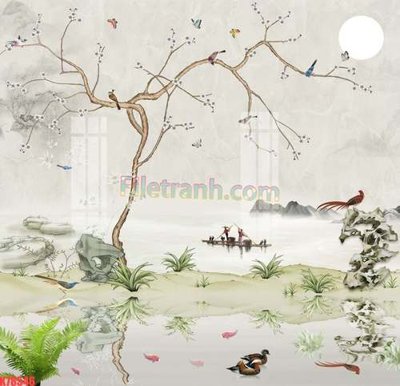 File ảnh File tranh gốc dán tường đẹp K78546 (gốc) in backdrop sự kiện