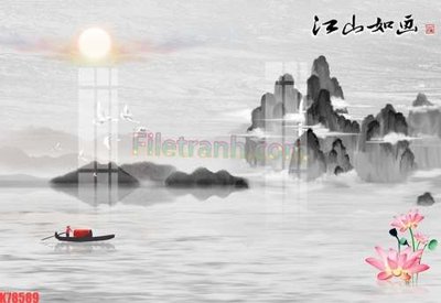 File tranh File tranh gốc dán tường đẹp K78589 (ảnh gốc) in trần xuyên sáng