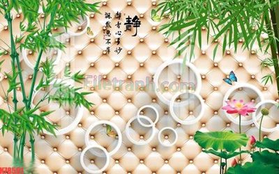 Download file gốc File tranh gốc dán tường đẹp K78591 (in lụa) tranh 3D