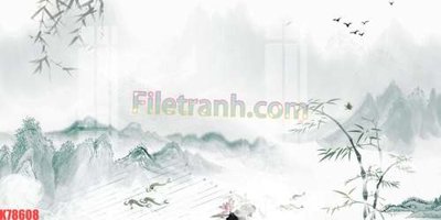 File tranh File tranh gốc dán tường đẹp K78608 (bản gốc) treo tường