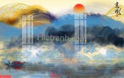 File in ấn File tranh gốc dán tường đẹp K78680 chuyên nghiệp