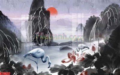 File PSD File tranh gốc dán tường đẹp K78697 (nguyên gốc) chất lượng cao