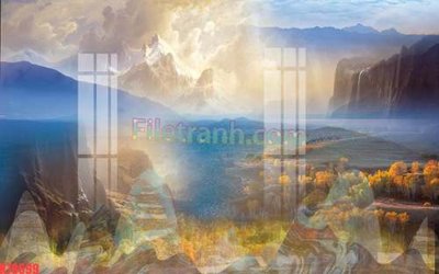 File gốc File tranh gốc dán tường đẹp K78699 (in lụa) trang trí tường