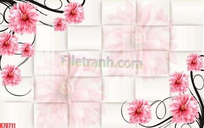 File gốc File tranh gốc dán tường đẹp K78711 (in tráng gương) ốp tường