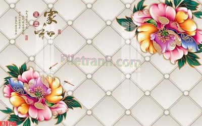 Tải file File tranh gốc dán tường đẹp K78746 (gốc) chủ đề hoa sen