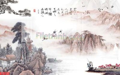 Tải file gốc File tranh gốc dán tường đẹp K78751 (in bạt) quảng cáo