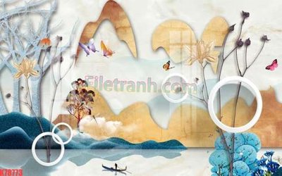 Tệp tin gốc File tranh gốc dán tường đẹp K78773 (dùng cho in) File tranh gốc dán tường đẹp K78773