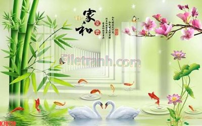 File gốc File tranh gốc dán tường đẹp K78774 (thiết kế) cho in ấn