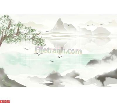 Tải file File tranh gốc dán tường đẹp K78798 (PSD) cho in tranh 3D