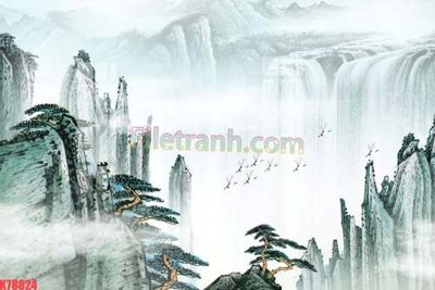 File gốc File tranh gốc dán tường đẹp K78824 (in mica) trang trí