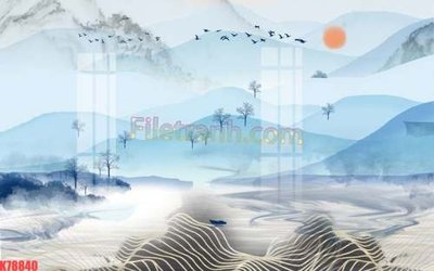 File tranh in tráng gương File tranh gốc dán tường đẹp K78840 (siêu nét)