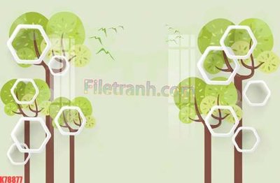 File in trần File tranh gốc dán tường đẹp K78877 (file gốc) xuyên sáng