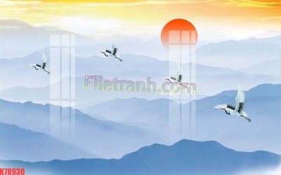 File gốc File tranh gốc dán tường đẹp K78930 (phong cách) châu Âu