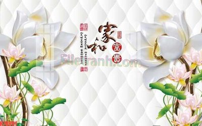 File gốc File tranh gốc dán tường đẹp K78991 (in lụa) tranh phong thủy