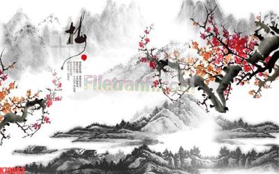 File gốc File tranh gốc dán tường đẹp K79083 (PNG) không nền chất lượng