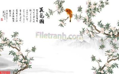 File gốc File tranh gốc dán tường đẹp K79188 (trang trí) phòng ngủ