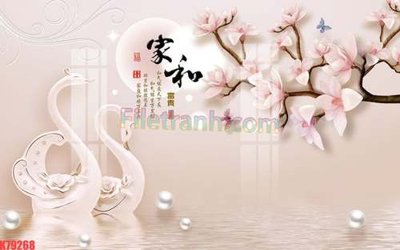 File gốc File tranh gốc dán tường đẹp K79268 (in mica) làm quà tặng