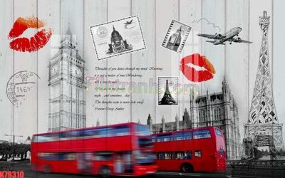 File ảnh File tranh gốc dán tường đẹp K79310 (gốc) in PP, decal