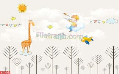 File gốc File tranh gốc dán tường đẹp K79334 (in lụa) cao cấp