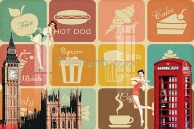 File PSD File tranh gốc dán tường đẹp K79350 (gốc) cho in quảng cáo