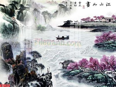 File in trần File tranh gốc dán tường đẹp K79424 (file gốc) phong thủy