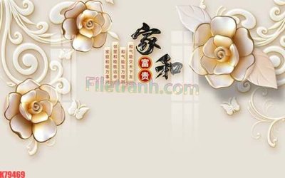 File gốc File tranh gốc dán tường đẹp K79469 (phong cách) châu Âu