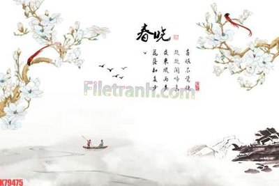 File in trần File tranh gốc dán tường đẹp K79475 (bản gốc) mây trời