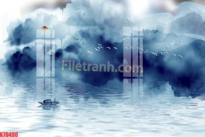 File PSD File tranh gốc dán tường đẹp K79490 (gốc) nhiều lớp (multi-layer)