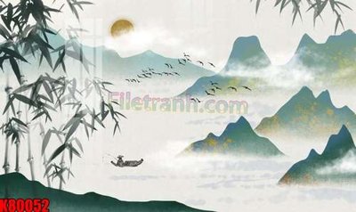File gốc File tranh gốc tổng hợp K80052 (in lụa) chi tiết cao
