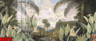 File ảnh File tranh gốc tổng hợp K80718 (gốc) in decal dán tường