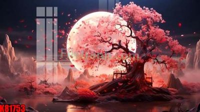 File gốc File tranh gốc tổng hợp K81753 (in lụa) trang trí tường