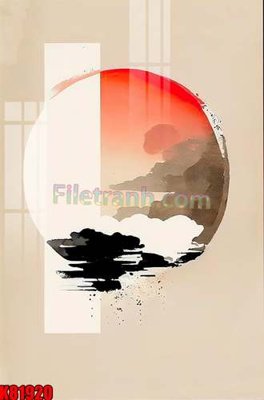 File gốc File tranh gốc tổng hợp K81920 (in lụa) hoa văn cổ điển