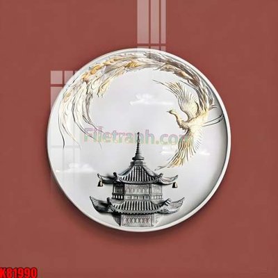 File in trần File tranh gốc tổng hợp K81990 (bản gốc 3D) sống động