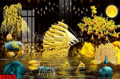 File gốc File tranh gốc tổng hợp K83824 (in tráng gương) nghệ thuật